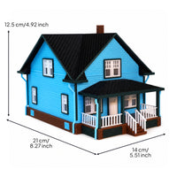 Model House with Porch Finished Scale Model House Detailed for Collectors