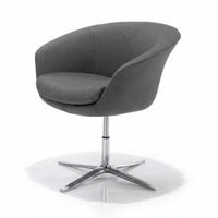 Upholstered Shell Armchair Nordic Design and Look Office Furniture Effortless Rolling Casters Modern Design for Women