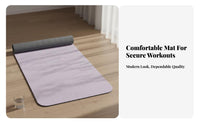 Shock-Absorbing Fitness Mat High Rebound Non-Slip Fitness Mat Double-Sided Texture for Professionals, Beginners, Home Gym, Stretching