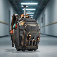 Rolling Tool Backpack Heavy Duty Tool Trolley Backpack High Capacity for Technicians, Electricians, Job Site