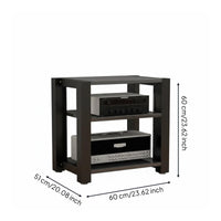 Steel and Wood Amplifier Stand Heavy Duty Multi-Tier Audio Equipment Rack Space-Saving Vertical Design Adjustable Shelf Stereo Rack for Living Room