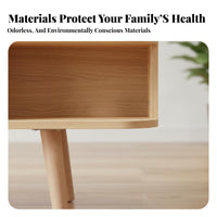 Narrow TV Cabinet Space Saving Minimalist TV Console Sturdy Build Wooden Media Stand with Legs for Small Apartment, Homestay, Bedroom