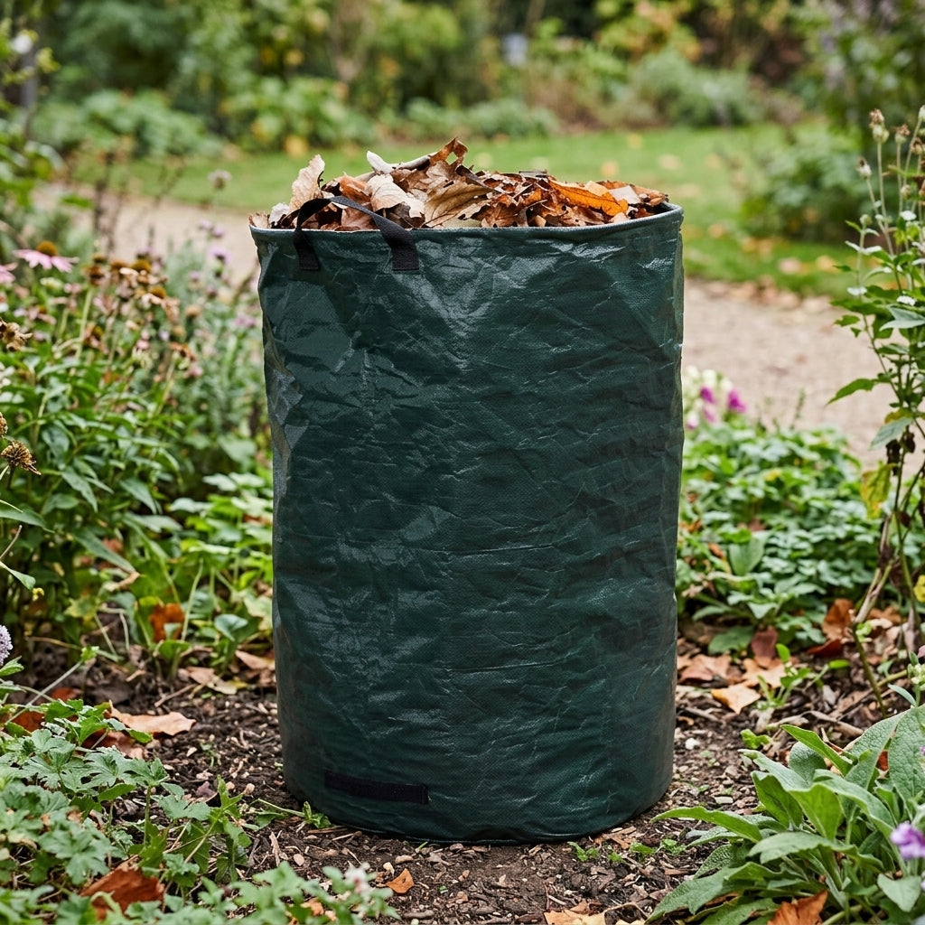 Collapsible Garden Waste Bag and Drawstring Garden Sacks, Reusable Garden Sacks for Foliage Collection, Waterproof and Tear-Resistant Design