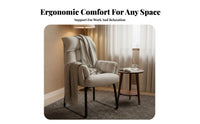 Paded Sled Base Armchair Reclining Function Desk Chair Ergonomic Design Padded Seat Pad for Clients, Study Room, Bedroom