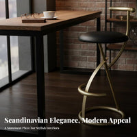T-Backrest High Stool Nordic Aesthetic Counter Chair Long-Lasting Construction