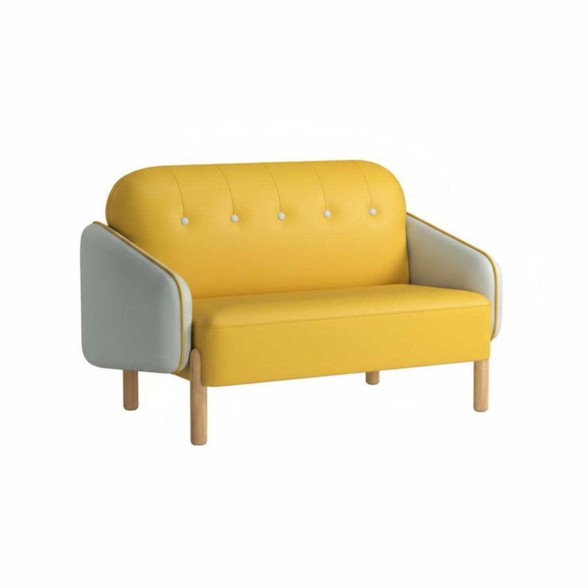 Young Child Two-Seater Sofa Nordic Design 2-Seater childs' Loveseat Dense Foam Foam for Preschoolers, Parents, Living Room