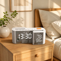 Alarm Clock with Temperature Display Desktop Alarm Clock with Humidity Display Snooze for Students, Heavy Sleepers, Bedroom, Nightstand, Dorm Room