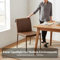 Upholstered Side Chair Light Luxury Design Household Furniture Firm Spineing Padding Sturdy & Stable for Dining Room