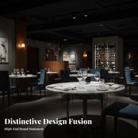 Round Dining Table with 6 Chairs Luxury Design Indoor Furniture Modern & design Sculptural Base for homeowners, Villa, Kitchen