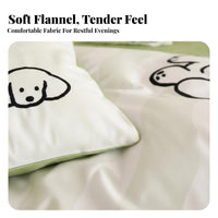 4 Pieces 4-Piece Dog Print Bedclothes Japanese aesthetic Duvet Cover Set for Teens