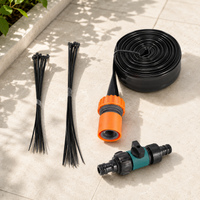 Garden Lawn Micro-Spray Hose Kit with 12m Sprinkler Set and Trampoline Sprinkler