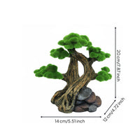 Resin Greenery Tree Ornament No Fading Aquarium Tree Stump Tank Landscape Decoration for Terrarium