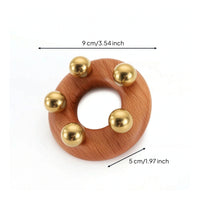 Massage Loop with Brass Balls Compact Hand Massage Roller Long-Lasting for Home