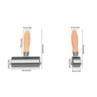 Leather Border Roller Wooden Handle Leather Seam Roller Tapered Grip