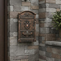 Custom House Number Mailbox Weather Resistant Decorative Wall Mailbox for Villa