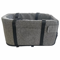 Foldable Car Console Pet Seat Versatile-Use Design Middle Console Dog Bed Detachable and Washable Dog Booster Car Seat Soft Padded for Cats, Small Dogs, Young Dogs, Road Trips