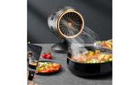 Compact Design Desktop Range Hood Installation-No-Installation-Needed Tabletop Smoke Absorber Strong Suction Desktop Kitchen Exhaust Fan Replaceable Filter for Apartment Dwellers, Students, Hot Pot, Indoor Grilling, Small Kitchens