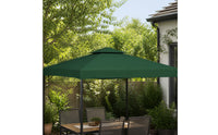 Vented Gazebo Replacement Canopy Waterproof Replacement Canopy Top Weatherproof Double-Layer Gazebo Top Heavy Duty for Patio, Backyard, Garden