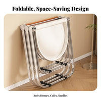 Minimalist Cylindrical Stool Foldable Space-Saving Seat Sturdy Construction