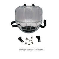 Transparent Face Visor with Grille Curved Helmet Face Guard for Sports Training