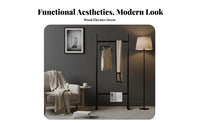 premium wood Wood gratisstanding Coat Rack Nordic Design gratisstanding Cubic Clothes Tree Floor-Standing Clothing Organizer Minimalist design for Apartment Dwellers, property owners, Office Workers, Entryway, Hallway, Living Room, Bedroom