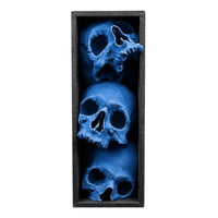 Halloween Skull Book Bookend Spooky Literary Vignette with Skulls Bone-Colored Halloween Decorative Figurine for Goths, Bookcase