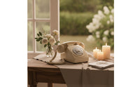 Retro-Style Audio Guest Book with Keypad Compact Vintage Audio Guestbook Classic Telephone with Handset Antique for Brides, Event Planners, Receptions