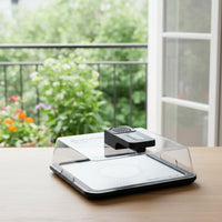 Rechargeable Defrosting Tray with Cover Quick Thaw Rapid Thawing Plate with Dome Easy to Clean Defroster Aluminum for Home Cooks, Meal Prep, Kitchen Countertop