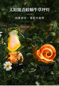 Solar Powered Frog Garden Light with Animal Shape for Outdoor Decoration