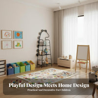 Slim Multi-Tier Shelving Unit Floor-Standing Book Organizer Space-Saving Sturdy Construction for Parents, Bedroom, Playroom