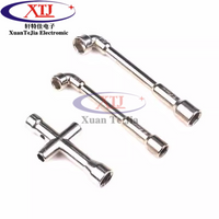 迷你小十字套筒扳手 M2/M2.5/M3/M4螺帽工具 7字烟斗型双六角L型