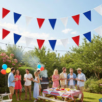 5 Meter Garland Burlap Triangle Banner Boho Burlap Pennant Garland Easy to Hang Linen Bunting Flag for Kindergarten