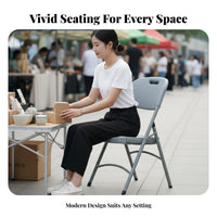 Fold-up Chair with Backrest Handle No Assembly Required Collapsible Camp Chair