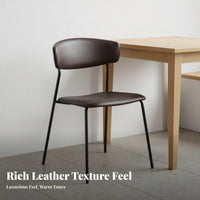 Urban and design Upholstered Metal Frame Chair Nordic Look Upholstered Side Chair Retro Design Seating Furniture Padded Seat for Restaurant Owners, Office Workers, Interior Designers, Dining Room, Cafe, Kitchen