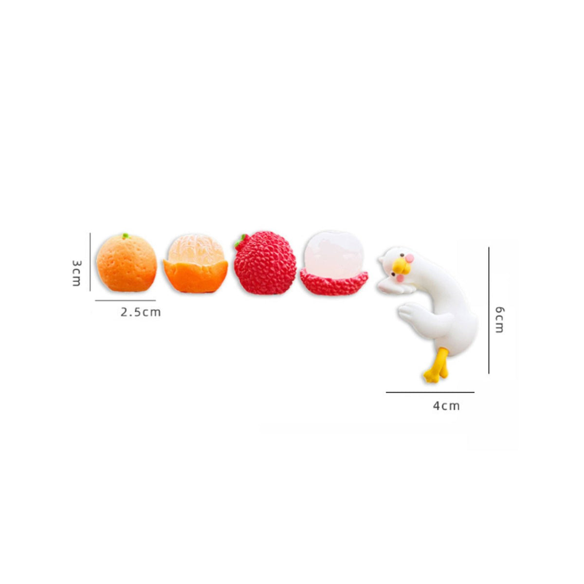 Cute Car Figurine Easy Installation Mini Fruit Car Ornament for Women