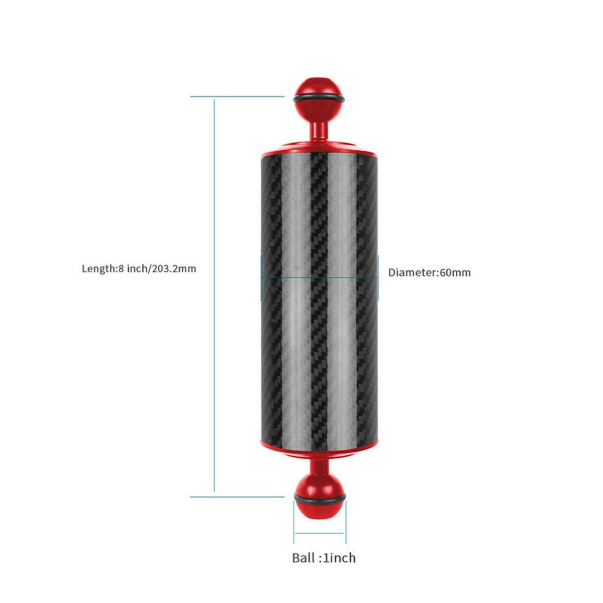 Double Ball Head Buoyancy Arm Resistant Carbon Fiber Buoyancy Arm Sturdy