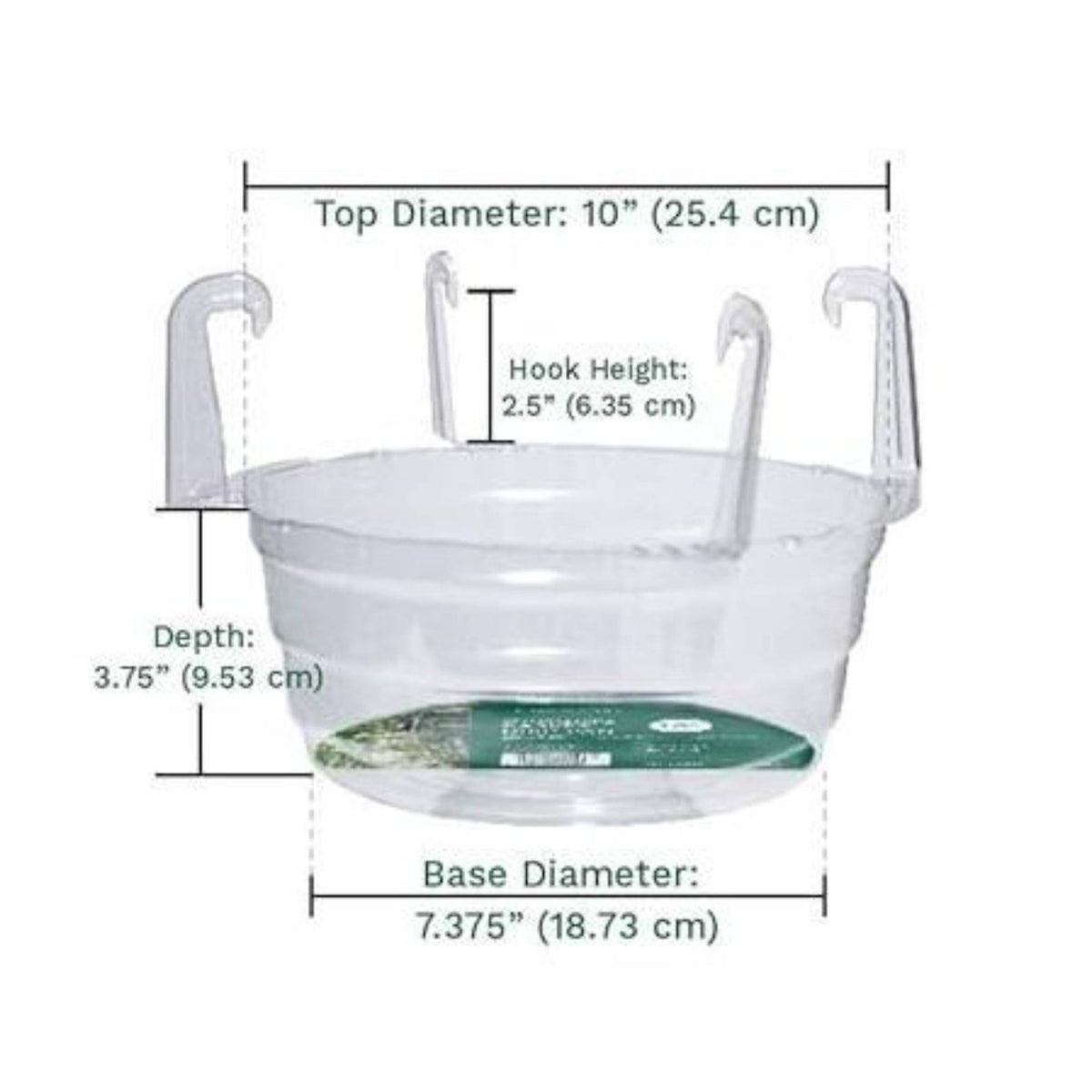 Clear Hanging Basket Tray Indoor and Outdoor Drainage Pan Waterproof Protection
