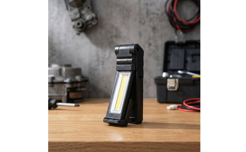Compact Portable Rechargeable LED Work Light Handshands-off Rechargeable LED Work Light Adjustable Flashlight Lightweight for Mechanics