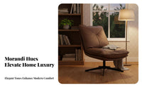 rotate Barrel Chair 360-Degree Rotation Round rotate Chair with Ottoman Modern Design Ergonomic Backrest for Adults, Lounge Area
