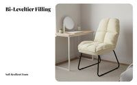 Curved spine Armless Chair Modern design Vanity Stool Space Saving for Dorm Room