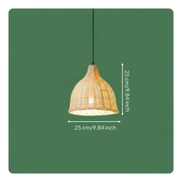 Woven Bamboo Hanging Light Easy Installation Bamboo Hanging Light for Balcony