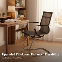 Cantilever Mesh Chair Sled Base Conference Seating Ergonomic Design Support for Students