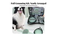 Portable Grooming Kit with Carrying Case Organized Pet Grooming Kit with Scissors Ergonomic Non-Slip for Home, Travel