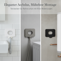 45° Angled Wall Drain Pipe Cover for 50-75mm Pipes - Decorative Flange for Wall-Mounted Plumbing