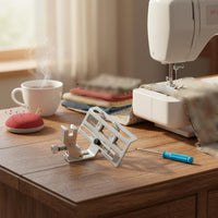 3-in-1 Gathering Foot Polished Finish Multi-Purpose Sewing Foot All Steel