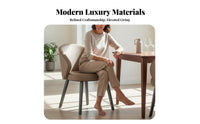 Minimalist Padded Side Chair Light Luxury Aesthetic Upholstered Seat Ergonomic Design Easy to Assemble for Adults, Cafe, Office