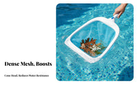Pool Leaf Skimmer Net Sturdy Pool Enclosure Skimmer Net Heavy Duty Shallow Water Leaf Rake for Homeowners, Maintenance Swimming Pools, Ponds, Spas
