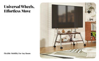 Floor TV Stand with Wheels Universal Adjustable Base TV Stand on Wheels Lockable Casters for Living Room, Bedroom, Office