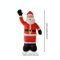 Standing Inflatable Santa Foldable Santa Yard Decoration Outdoor Indoor for Lawn, Porch