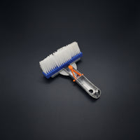 Dense Bristles Pool Cleaning Brush with Metal Handle Rectangular Handheld Pool Brush Curved Heavy-Duty